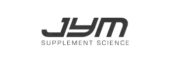 Grayscale logo of Jym Supplement Science, a Novobi client
