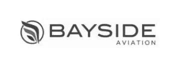 Grayscale logo of Bayside Aviation, a Novobi client
