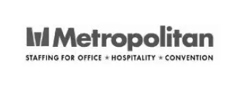 Grayscale logo of Metropolitan Companies, a Novobi client
