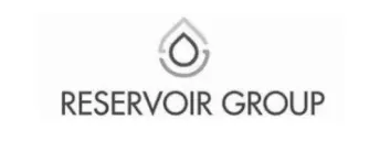 Grayscale logo of Reservoir Group, a Novobi client